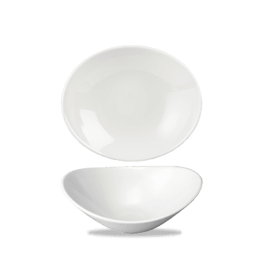 White Orbit Oval Bowl 7" | Box of 12