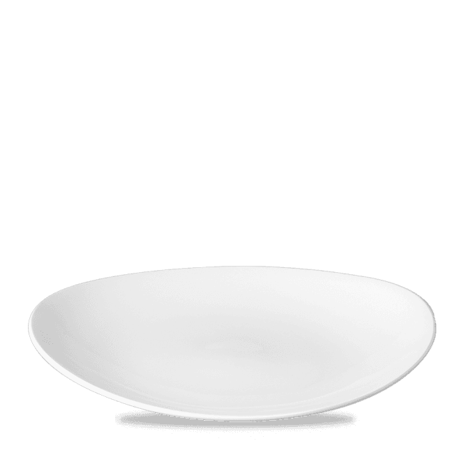 Churchill White Orbit Oval Coupe Plate 12.5