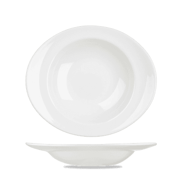 White Orbit Oval Pasta Bowl 12" | Box of 12