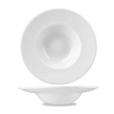 White Profile Wide Rim Bowl Med 9.4" | Box of 12