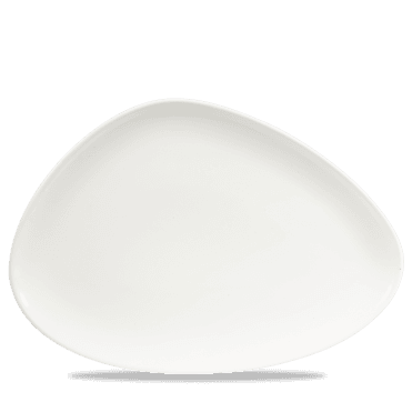 White Triangle Chefs Plate 14X9 3/4" | Box of 6