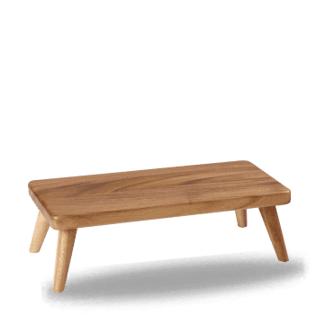 Wood Rectangular Small Stand 13 1/8X6X4 1/8" | Box of 2