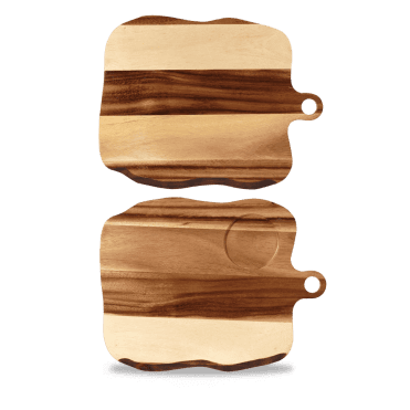 Wood Square Organic Paddle Board 35cm | Box of 4