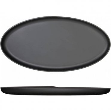 Black Copenhagen Oval Melamine Dish 55 x 27.5cm