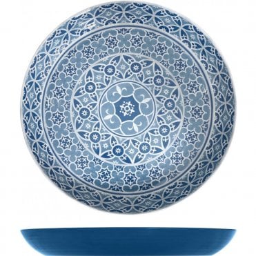 Blue Marrakesh Melamine Bowl 38 x 4.5cm