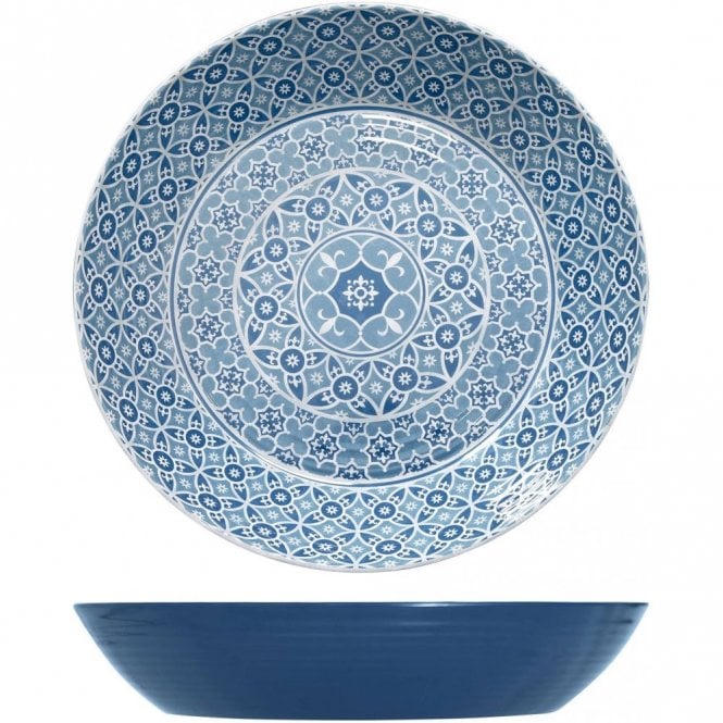 Creative Hospitality Blue Marrakesh Melamine Bowl 42.5 x 8cm