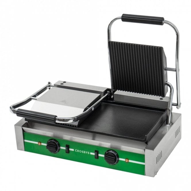Crosbys Double Contact Grill - Upper Ribbed, Lower Smooth