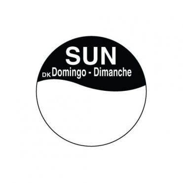 Sunday DuraMark Day Dot Labels 76mm | Box of 1000