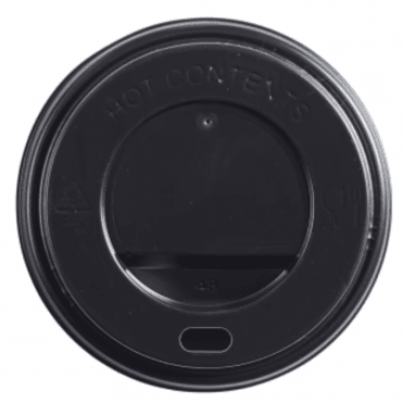 Black Domed Sip-thru Lid To Fit 8oz | Box of 1000