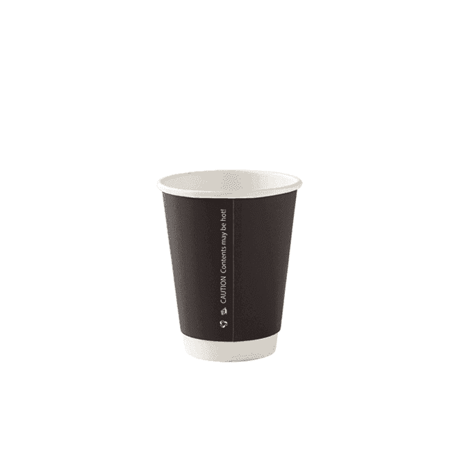 Dispo International Black Double Wall Cups 8oz | Box of 500