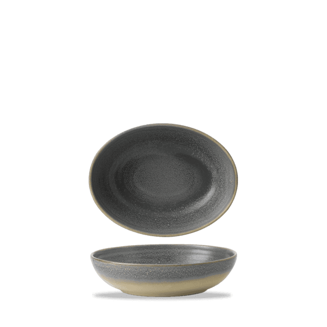 Dudson Evo Granite Deep Oval Bowl 216mm | Pack of 6
