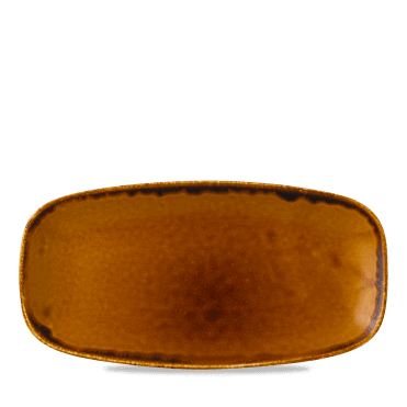 Harvest Brown Chefs' Oblong Plate 29.8 x 15.3cm 11 3/4" x 6" | Pack of 12