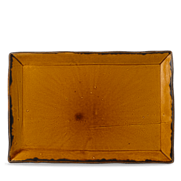 Harvest Brown Large Rectangular Tray 33.6 x 23cm | Pack of 6