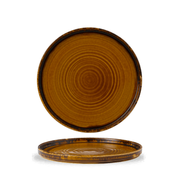 Harvest Brown Walled Plate 260mm | Pack of 6