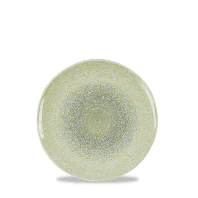 Dudson Harvest Grain Speckled Green Organic Coupe Plate 29.5cm | Box of 12
