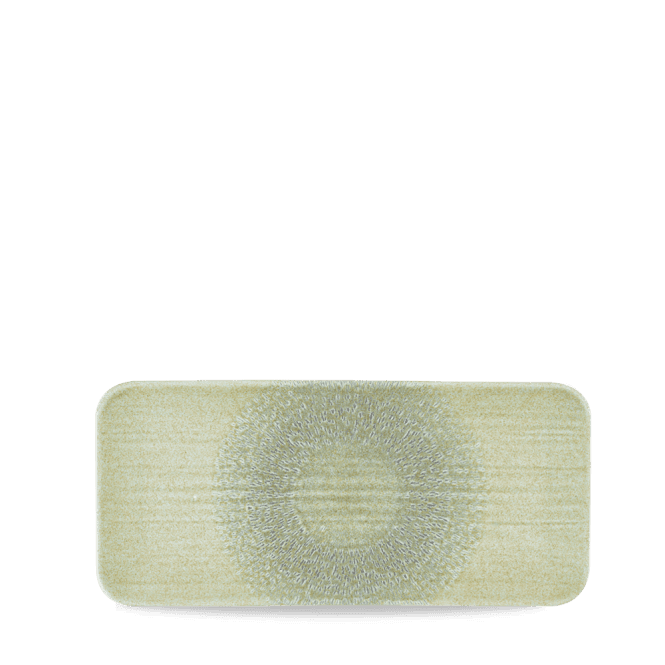 Dudson Harvest Grain Speckled Green Rectangular Plate 34.6 x 15.6cm | Box of 6