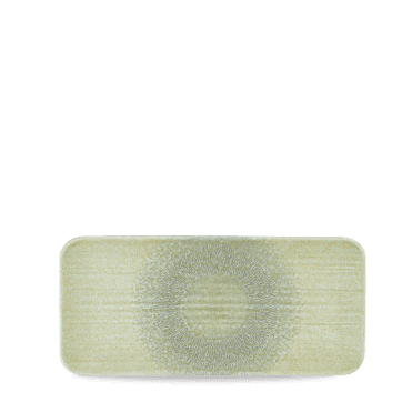Harvest Grain Speckled Green Rectangular Plate 34.6 x 15.6cm | Box of 6