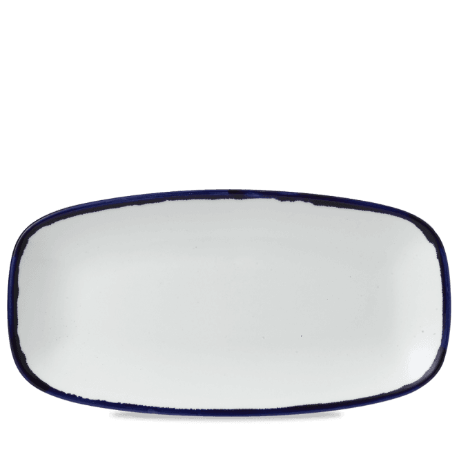 Dudson Harvest Ink Chef's Oblong Plate 253mm | Pack of 6