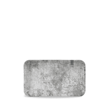 Dudson Makers Collection Urban Grey Organic Rectangular Plate 10.6X6.3" | Box of 12