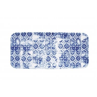 The Maker's Collection Porto Blue Organic Recangular Platter 34.6cm x 15.6cm | Box of 12