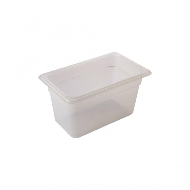 Genware 1/4 -Polypropylene GN Pan 100mm Clear | Box of 6