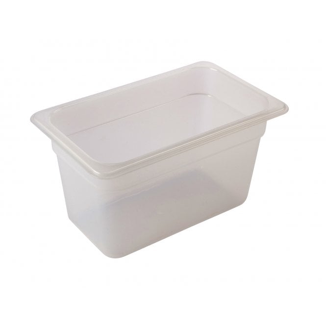Genware 1/6 -Polypropylene GN Pan 100mm Clear | Box of 6