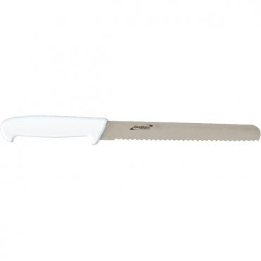 Genware 12'' Slicing Knife White (Serrated)
