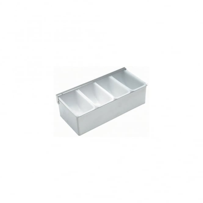 Genware  4 Part Stainless Steel Condiment Holder