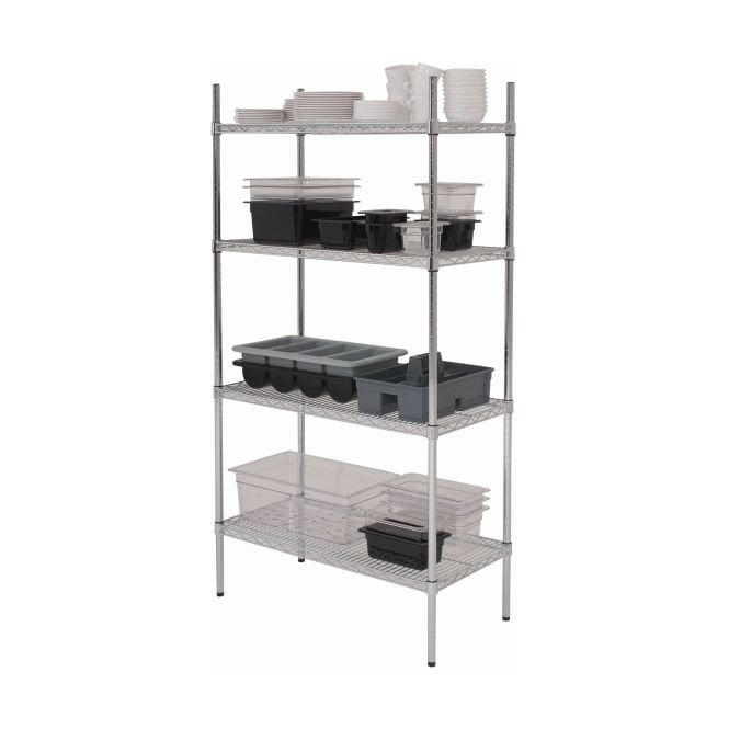 Genware  4 Tier Wire Racking 122 x 45 x 183cm