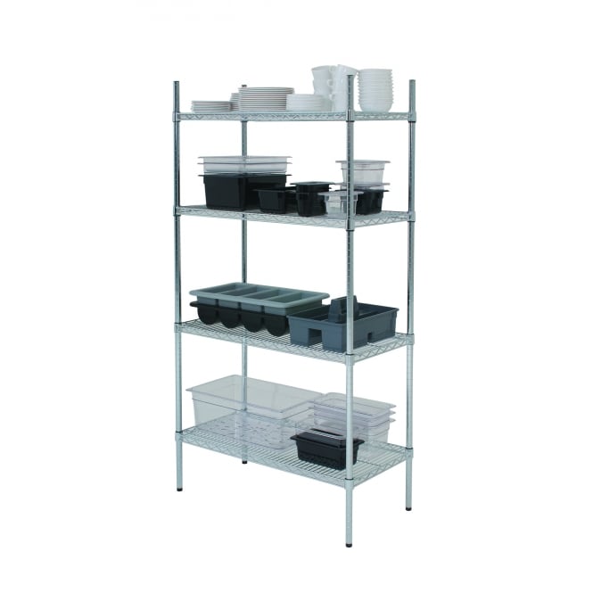 Genware  4 Tier Wire Racking 183 x 45 x 183cm