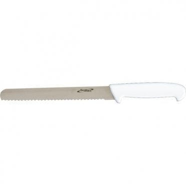 Genware 8'' Bread Knife White (Serrated)