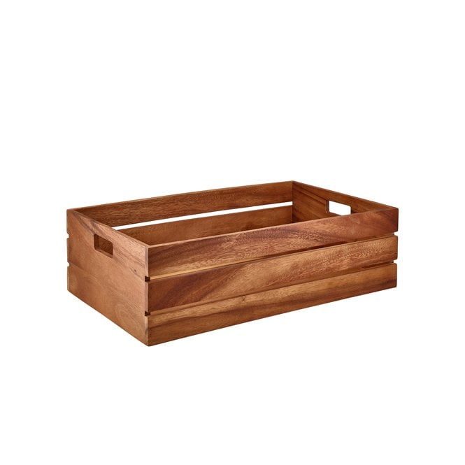 Genware Acacia Wood Box/ Riser GN 1/1