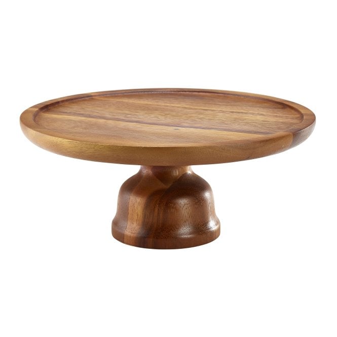 Genware Acacia Wood Cake Stand