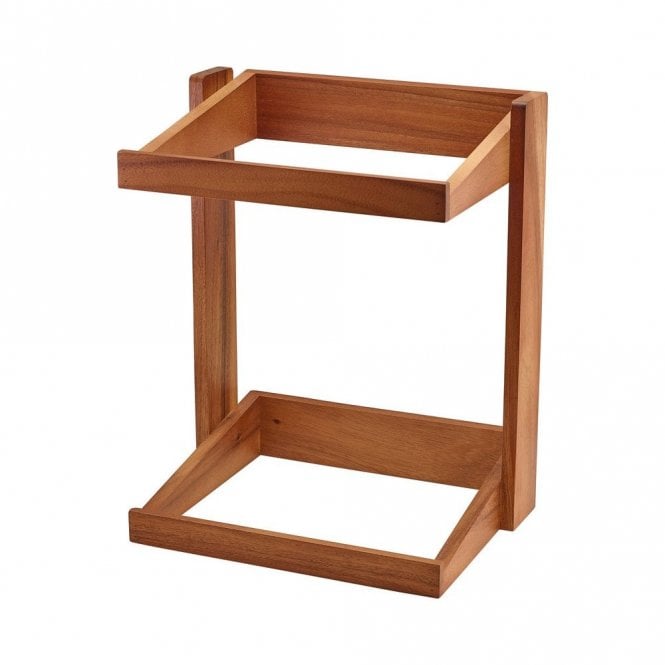 Genware  Acacia Wood Crate Stand