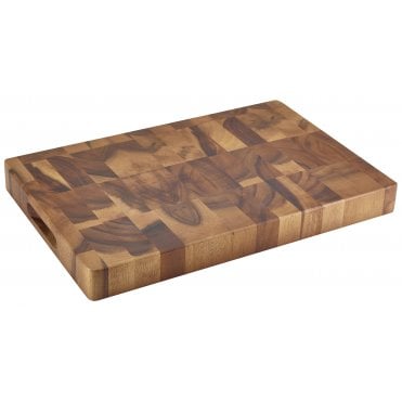 Acacia Wood End Grain Chopping Board 18 x 12 x 1.75"