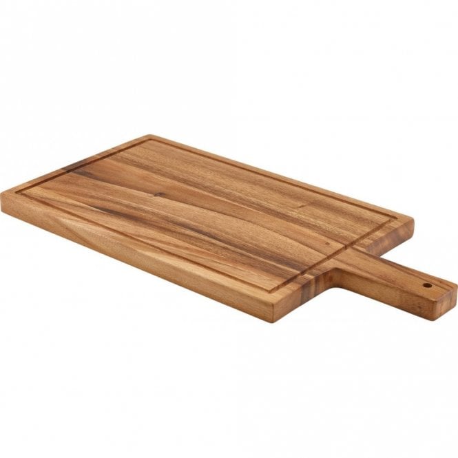 Genware  Acacia Wood Handled Serving Board 44 x 22cm