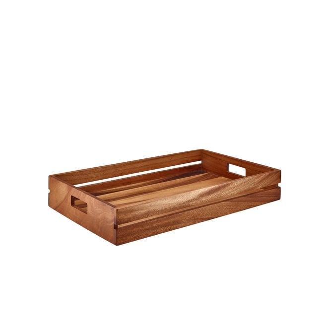 Genware Acacia Wood Low Box/ Riser GN 1/1