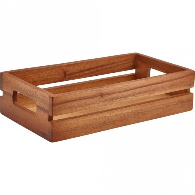 Genware  Acacia Wood Low Box/ Riser GN 1/3