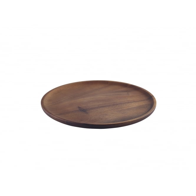 Genware Acacia Wood Serving Plate 26cm