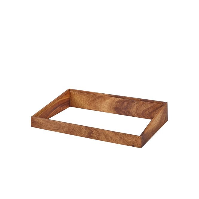 Genware Acacia Wood Slanted Stand GN 1/1