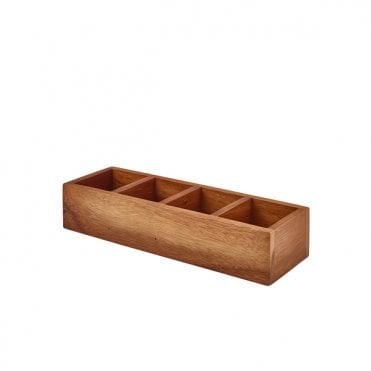 Acacia Wood Tea Box 30 x 10 x 6cm