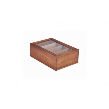 Acacia Wood Tea Box 30 x 20 x 10cm