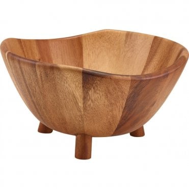 GenWare Acacia Wood Tripod Bowl 30cm