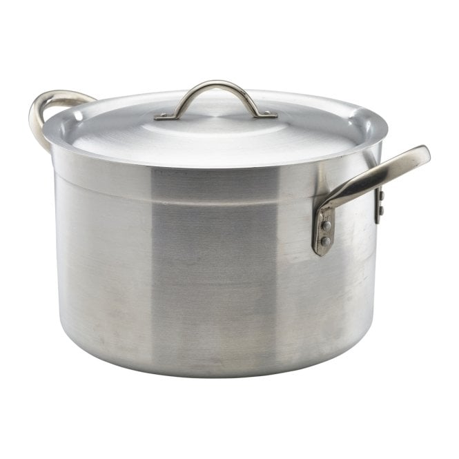 Genware Aluminium Stewpan With Lid 18 Litre