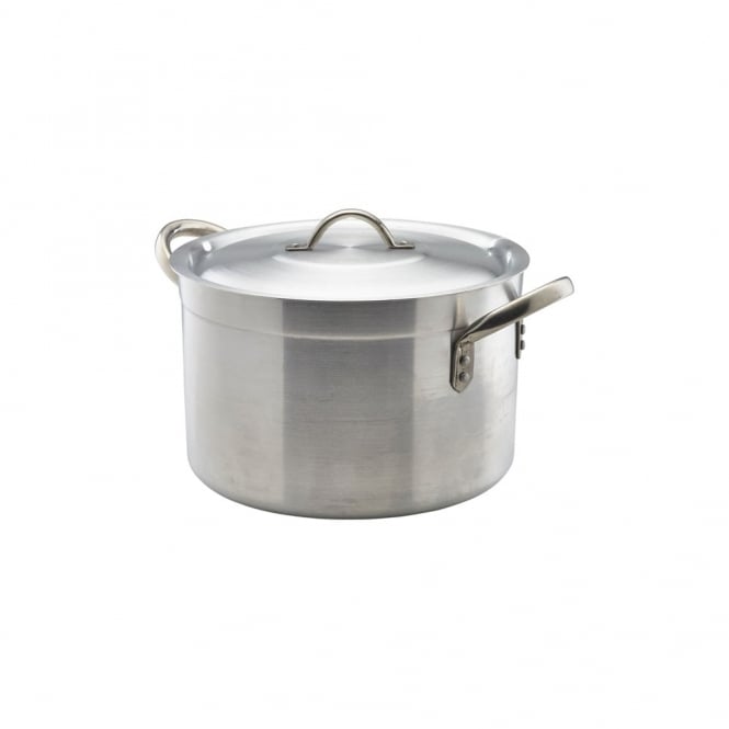 Genware Aluminium Stewpan With Lid 7Litre