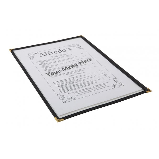 Genware American Style Clear Menu Holder - 1 Page