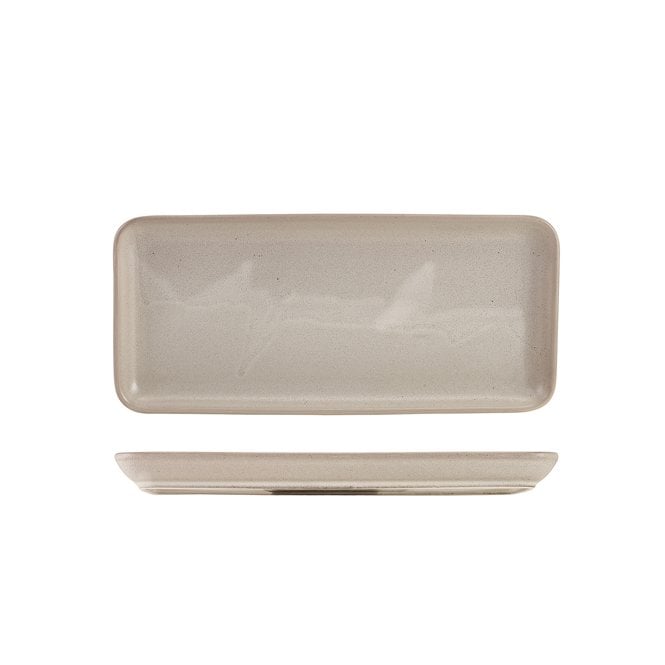Genware Antigo Porcelain Cinza Narrow Rectangular Platter 31 x 14cm | Box of 6