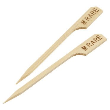 Bamboo Steak Markers 9cm/ 3.5" Medium Rare (100pcs)