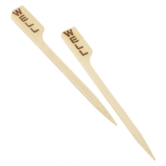 Genware Bamboo Steak Markers 9cm/ 3.5