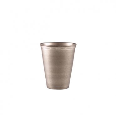 GenWare Beaded Vintage Steel Serving Cup 38cl/ 13.4oz | Box of 12